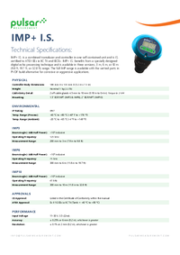 Thumbnail of document Data Sheet - IMP I.S. ATEX Level Sensor